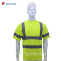 Camisetas de seguridad personalizadas de alta visibilidad Clase 2 Camiseta de seguridad reflectante de alta visibilidad amarillo de manga corta Ropa de trabajo de trabajo fluo de Fluo